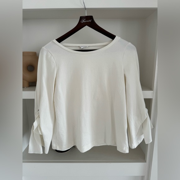 Club Monaco White Sleeve Tie Shirt - Picture 4 of 7